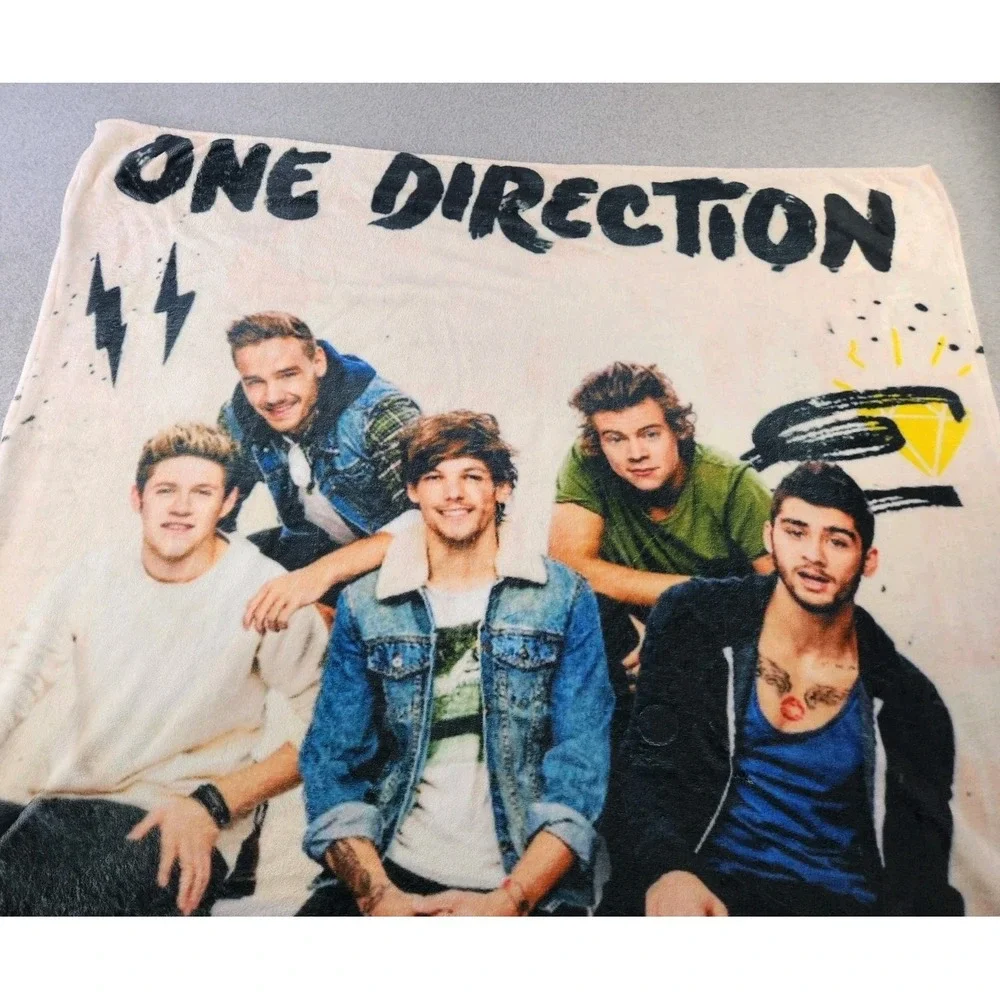 One Direction Throw blanket Photo Print size 46 x 58 Band Album Musical Group‎